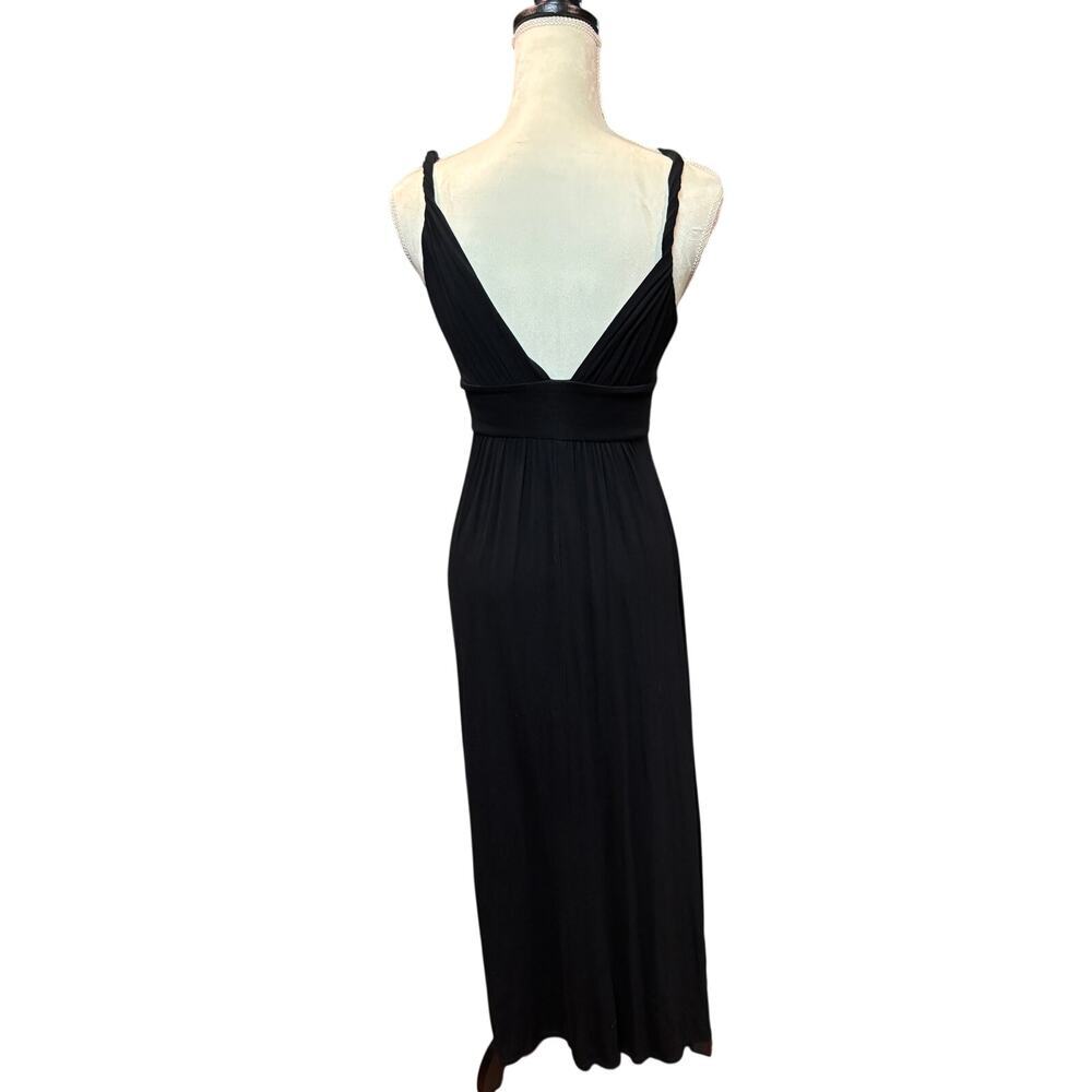 Black V-Neck Sleeveless Maxi Dress Size XS - Picture 4 of 15